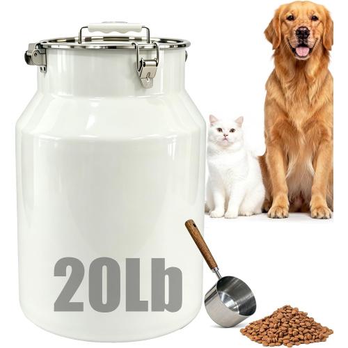Stainless Steel Dog Food Storage Container with Scoop,