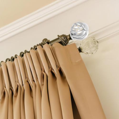 Amosfun Curtain Rod Finials 2 pcs Decorative End Caps for Curtain Rods Classic Cage Design Tool-Free Installation 3.54 X 2.55 X 2.55 in for Home and Hotel Drapery Rods
