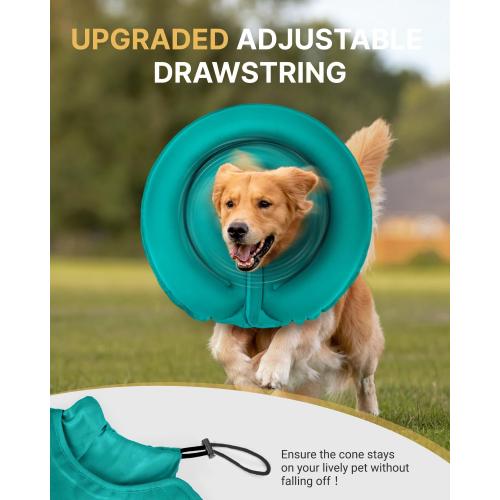 MIDOG Dog Cone Collar for Large Medium Dogs, MD-295-Blue-L-1-5-18A