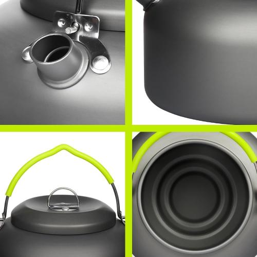 Gutsdoor Outdoor Camping Kettle for Boiling Water, 1.1L Aluminum Camping Tea Kettle, Portable Lightweight Teapot Coffee Pot for Camping Backpacking