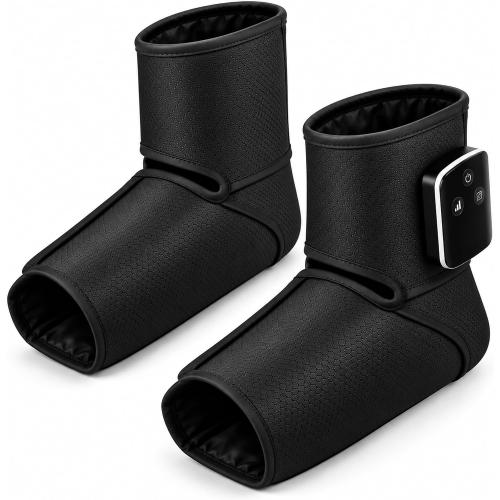 Cordless Air Compression Foot and Ankle Massager with Heat, 2 Pack