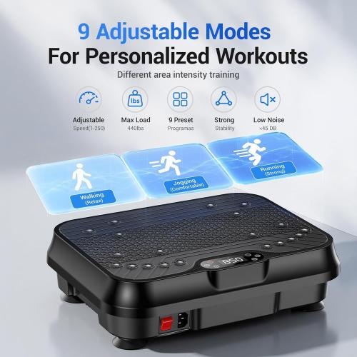 CURSOR FITNESS Vibration Plate with 250 Speed Levels & 350 LB Capacity