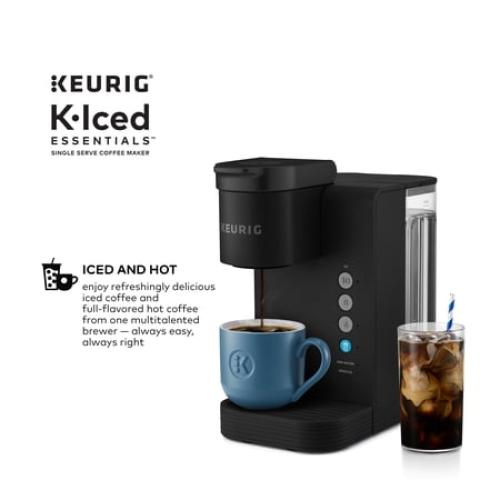 Keurig K-Iced Essentials Iced and Hot Single-Serve K-Cup Pod Coffee Maker, Black