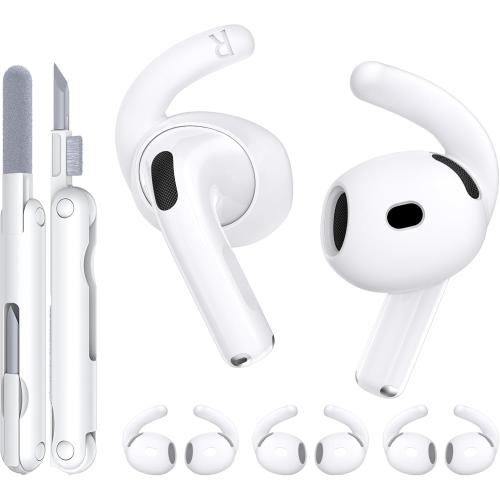 4 Pairs Anti-Slip for AirPods 5 / AirPods 4 Ear Tips Hooks (White)
