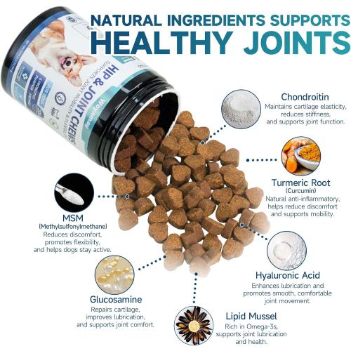 Woyamay Joint Supplement for Dogs, Glucosamine for Dogs,180 Soft Chews