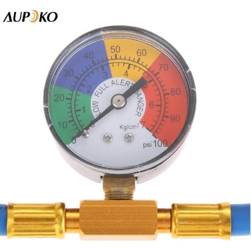 Aupoko R134A AC Refrigerant Charge Hose Kit 1/2 Self-Sealing Valve Can Tap