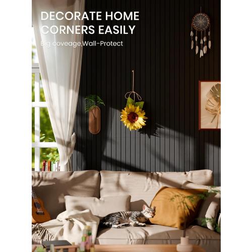 Bumusty 48x 36 Large Felt Bulletin Board Tiles, Black