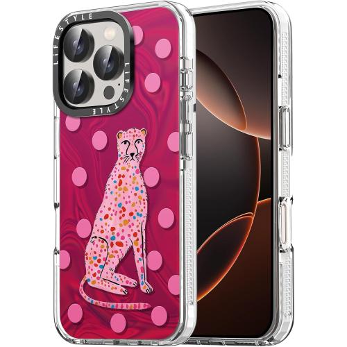 for iPhone 16 Pro Max Case with Exclusive Pink Cheetah Design, Anti-Scratch Soft TPU Slim Fit Shockproof Protective Case for iPhone 16 Pro Max Women Girls, Raised Camera Protection