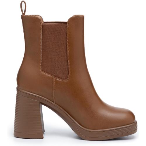 Athelfit Women's Chunky Heel Platform Chelsea Ankle Boots 8‼️