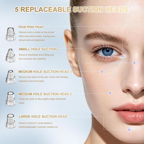Blackhead Remover Tools,Electric Vacuum Facial Pore Cleaner Tool(White)