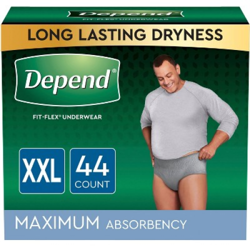 Depend Maximum Absorbency Male Underwear Epack - Gray - XXL - 44ct