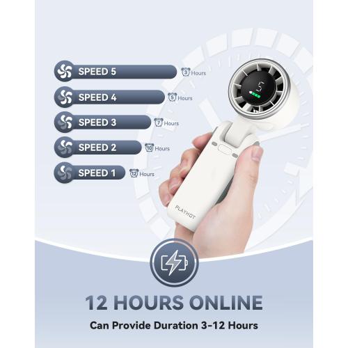PlayHot Portable Handheld Turbo Fan, Travel Essentials, Gifts for Women/Men