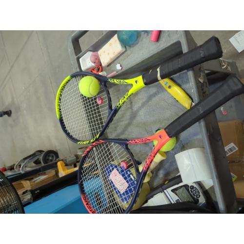 Pro Tennis Racket for Adults, 2 Player 27 inch Speed Tennis Racquet Acceptable for Beginner and Professional with 3 Tennis Balls, 2 Vibration Dampes, 2 Overgrips, Tennis Bag