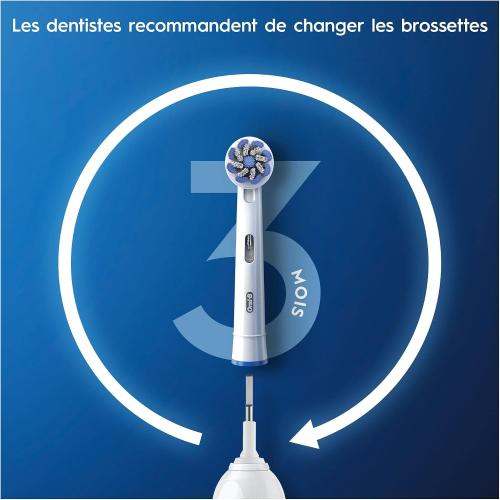 Oral-B Sensitive Clean Replacement Brush Heads x 8 Original Refill for Electric Toothbrush, White, 200 gram