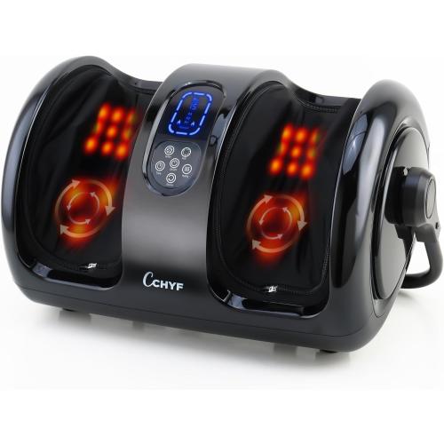 Shiatsu Foot Massager with Heat,Foot Massager for Plantar Fasciitis,Pain Relief and Heat Therapy,Massage Foot/Calf with Deep Kneading,Christmas Gift for Women and Men(Black)