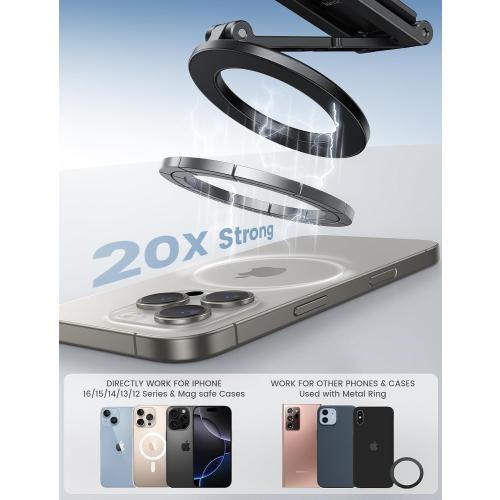 Lamicall for MagSafe Tripod Stand Ultra-Compact with 1/4 Screw, Arca, Hook