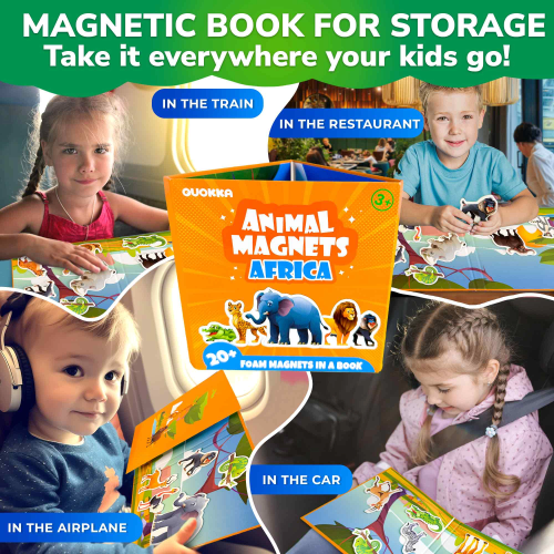 QUOKKA Travel Magnetic Puzzle Game, 20  Piece Educational Puzzles for Kids Ages 3-5