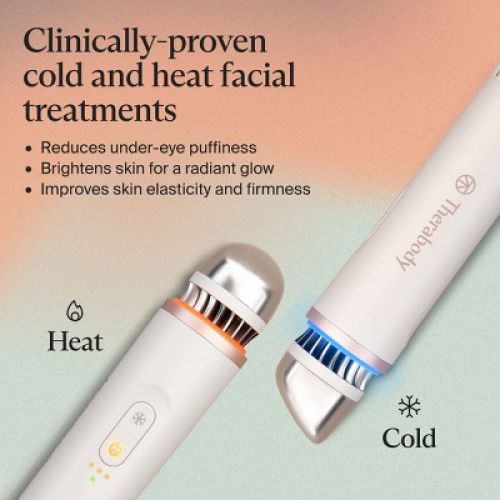 Therabody TheraFace Depuffing Cold & Heat Facial Treatment Wand - White