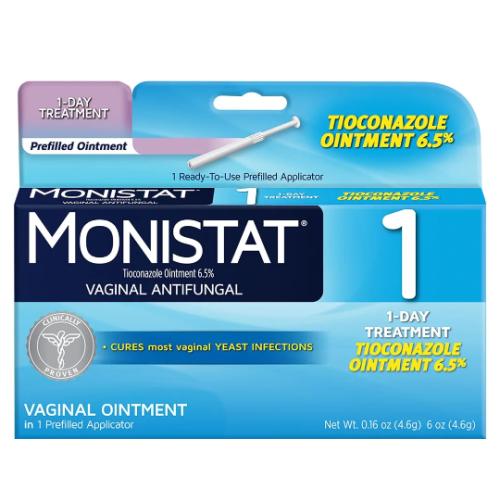 MONISTAT 1-Dose Yeast Infection Treatment, Prefilled Tioconazole Ointment Applicator