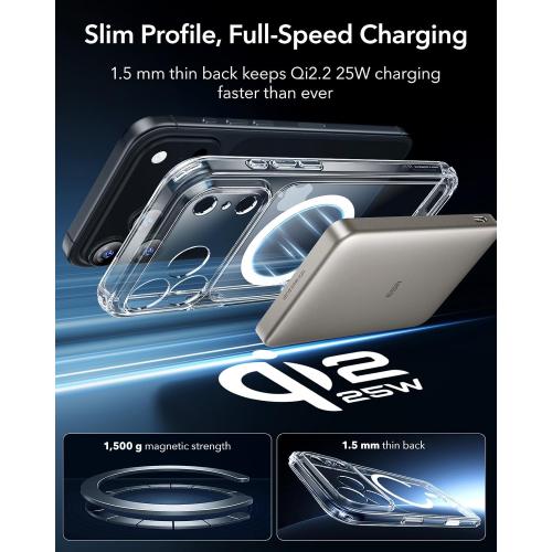 ESR for iPhone 17 Pro Max Case, Camera Control Cover, Compatible with MagSafe, Shockproof Military-Grade Protection, Magnetic Phone Case for iPhone 17 Pro Max, Classic Hybrid Case, Clear