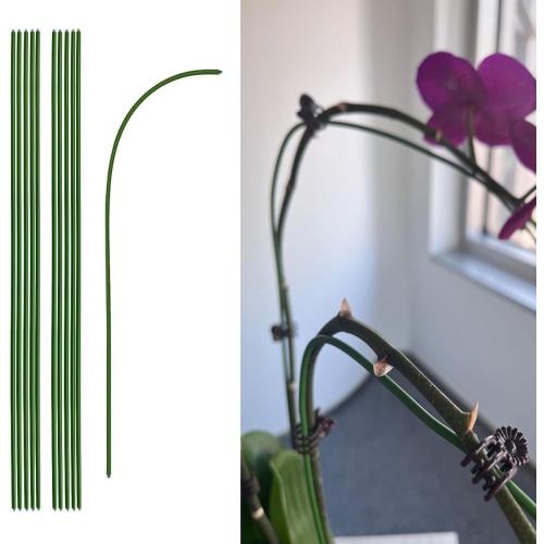 32 Inch Orchid Stakes Pack of 10, Plant Support Stake Bendable Plant Orchid Stick