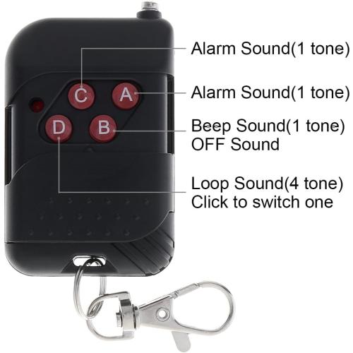 7 Tone Sound Loud Car Siren Vehicle Horn Hooter/Ambulance/Siren/Traffic Sound with Black Remote Controller 12V 100W (2PCS Remote Controller)