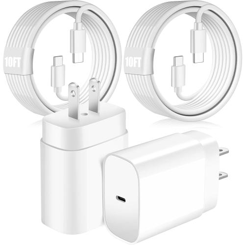 Super Fast Samsung Charger 25W USB C Android Phone Charger Block,2Pack 10FT Long Samsung Charger Fast Charging Cord Type C Wall Chargers for SamsungGalaxy S26 Ultra/S26 /S25 Ultra/S24 /S23/S22/S21/S20
