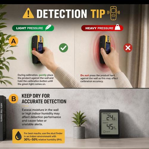 PREXISO 2-in-1 Stud Finder with Laser Level, Rechargeable Cross Line Laser