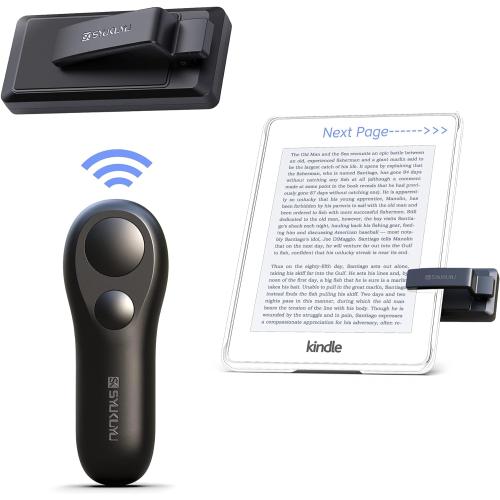SK SYUKUYU RF Remote Control Page Turner for Kindle Reading Ipad Surface Comics, iPhone Android Tablets Reading Novels Taking Photos(Black)
