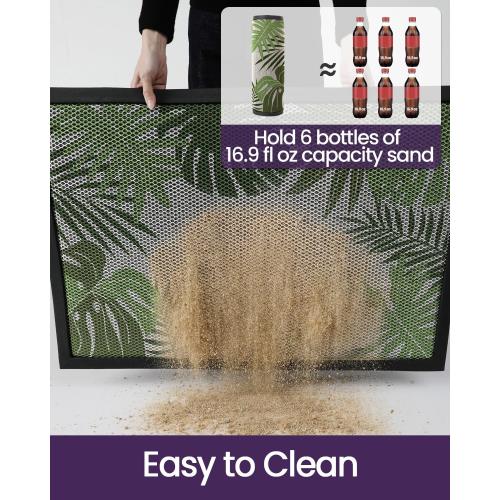 DEXI Front Door Mat Outside Entrance, 17x30 Summer Tropical Leaves Plant