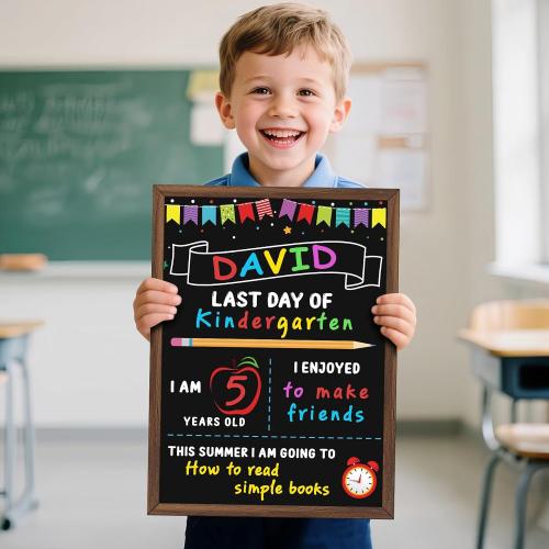 First Day of School Sign Board with 6 Liquid Chalk Markers