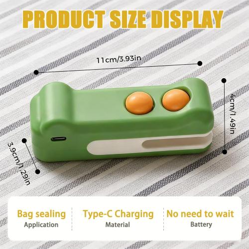 2 in 1 Mini Bag Sealer with Cutter and Magnet