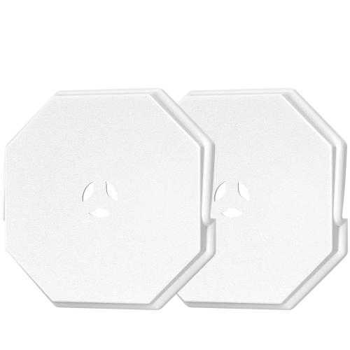 Vinyl Siding Mounting Blocks, Siding Mounting Kit, 130110006001 Octagon Mount Block, Mounting Plate for 1/2 inch Lap and 4 inch to 10 inch Height Siding, White, 2 Pack