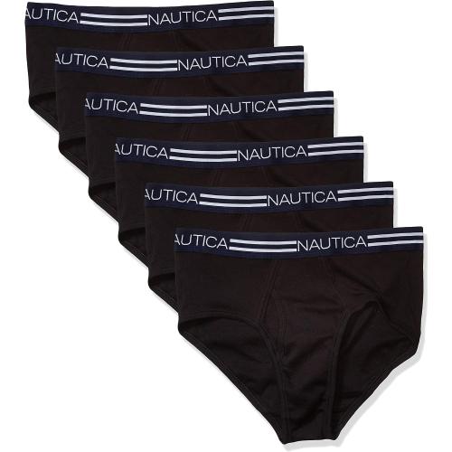 Nautica Men's 6 Pack Classic Cotton Fly Front Briefs