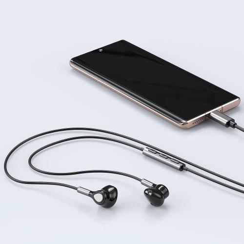 USB C Headphones for Samsung Galaxy S26 S25 S24 S23 S22 S21 S20 A56 A17 A16 Wired USB C Earbuds with Mic Volume Control Earphones USB Type C Headphones for iPhone 17 16 15 Pro Max Plus iPad 10 Pixel
