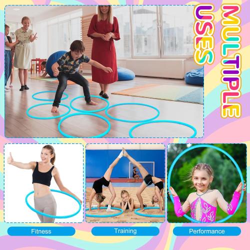 Shappy 6 Pcs Exercise Hoop Set Detachable Adjustable