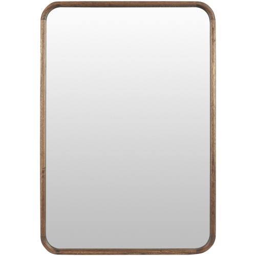 Livabliss Kinsale 24-in W x 35-in H Brown Framed Wall Mirror