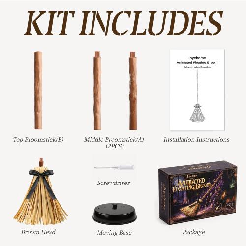 Halloween Decoration Indoor 49 Animated Floating Witch Broom