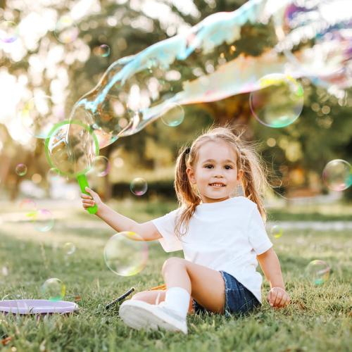 Roberly 25 PCS Big Bubble Wands Set with Tray, Bubble Making Maker for Kids