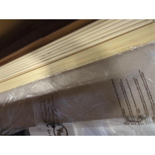 King Beige Bed Frame