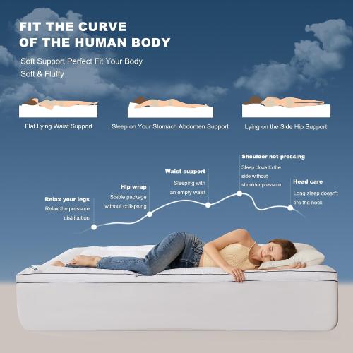 BEDLORE King Mattress Topper, Thick Pillow Top Bed Cover Soft Mattress Pad
