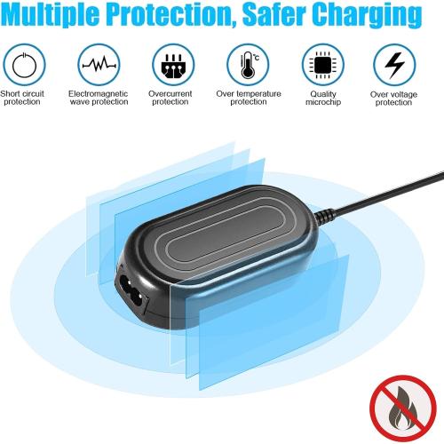CA-570 for Canon Camcorder Charger, DC in 8.4V Compact Power Adapter, Compatible with Canon ZR200 ZR300 ZR500 ZR85, Optura 10 20 30, HF FS XA Elura DC VIXIA HV HG MV Series etc.