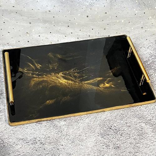 RESINWORLD 14 x 9 x 0.5 XL Large Rectangle Mold, Deep Serving Tray Mold with Handles, Wedding Flower Mould for Resin
