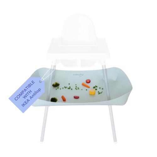 CATCHY -Food Catcher-Compatible with IKEA Antilop High Chair   12 Other High Chairs- Highchair Sold Separately -Baby & Toddler Food & Mess Catcher-Premium Linen Inspired - Under High Chair Accessory