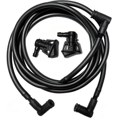Windshield Washer Hose Jet fluid Spray Nozzles repair kit Compatible with 2013-2019 Wrangler JK JKU, 2013-2017 Jeep Wrangler Replaces 68197414AB, 68164356AB Windshield Washer Hose