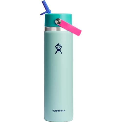 Hydro Flask 24oz Wide Mouth Flex Straw Water Bottle Polar Plunge: Vacuum-Insulated, Leakproof, Dishwasher-Safe‼️( THE OUTSIDE HAS STAINS ) ‼️