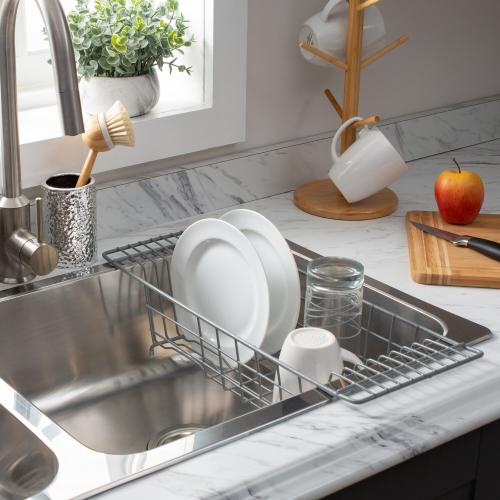 Kitchen Details 1.42-in W x 20-in L x 5.12-in H Metal Dish Rack