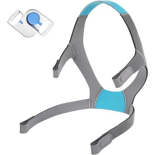 Replacement Headgear for N20 CPAP Mask, Soft CPAP Headgear Strap Compatible with AirFit N20 & AirTouch N20 Nasal Mask, Adjustable N20 Headgear with Enhanced Clips (1 Headgear 1 Pair Clips)