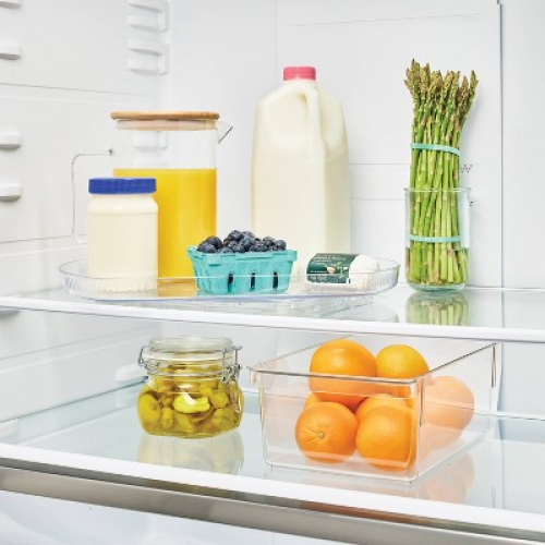 Fridge Rectangular Lazy Susan Turntable Organizer