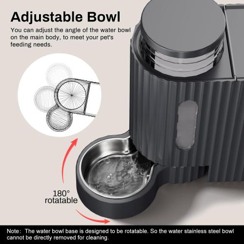 USED ‼️ Gravity Automatic Cat Feeder, Water & Food Dispenser Set, Stainless Bowls